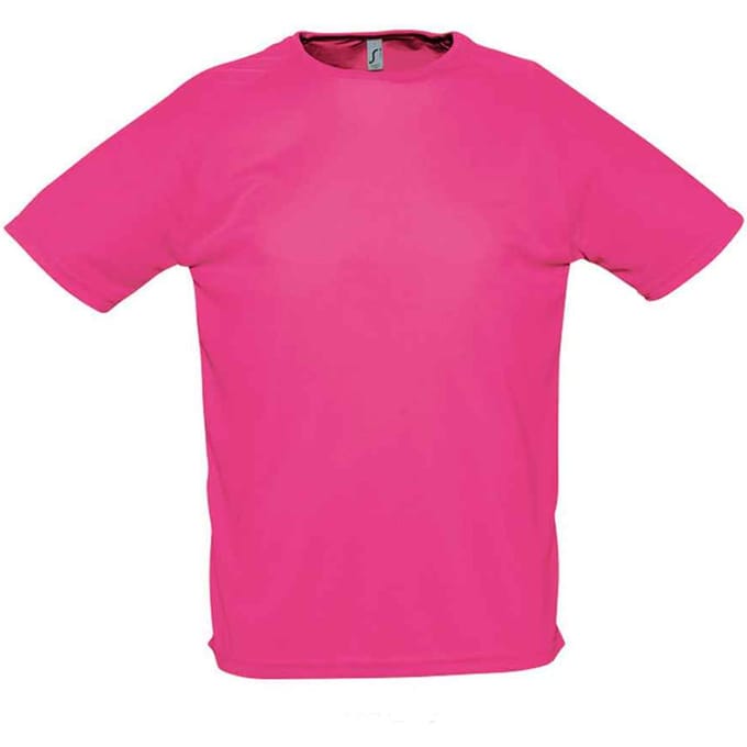 SOLS Heren Sportief Raglan T-shirt (Neonroze)