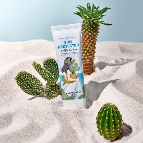 MakeUp Helper Whitening Tone Up Sun Protector Spf50+pa++++ NONE