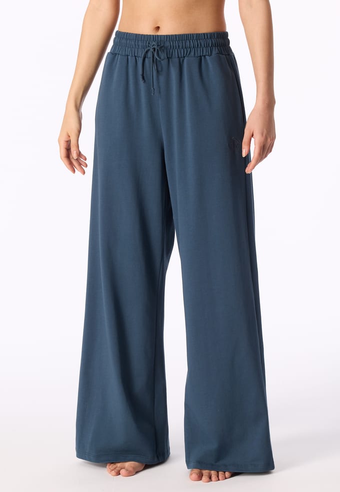 Langere broek van Heavy Single Jersey, diepblauw - Mix+ Relax 36