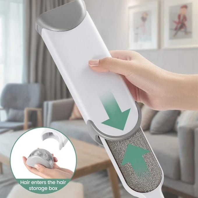Magische kledingpluizenverwijderaar, herbruikbare kattenhaarroller, herbruikbare statische stofborstels, handmatige reinigingstool white