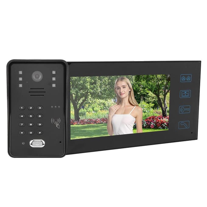 Sonnette vidéo avec écran LCD TFT 7 pouces, télécommande, mot de passe, interphone vidéo étanche
