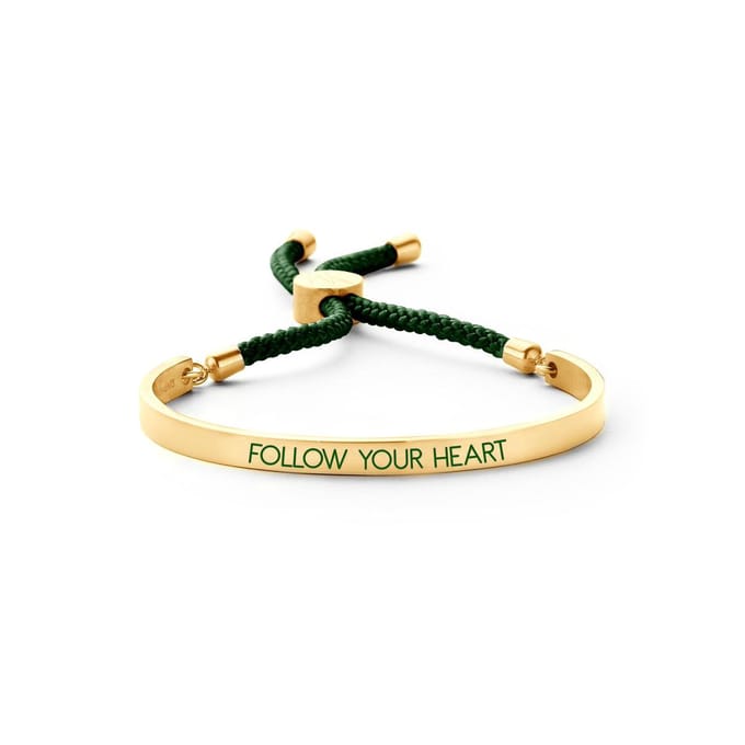 Key Moments 8KM-BC0034 Open Bangle 5mm Follow Your Heart - cadeau - groen