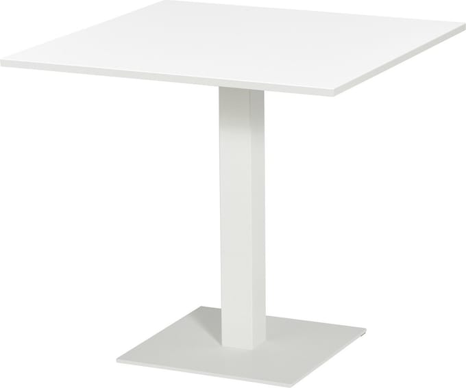 T60 Kolomtafel vierkant - 70x70 cm - Wit / Wit frame