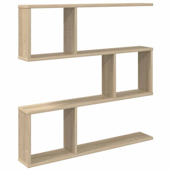 vidaXL - Wandplank - Sonoma - Eiken - 80 - x - 12 - x - 79,5 - cm - Bewerkt - hout