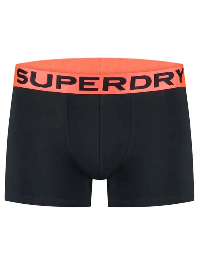 Superdry BOXER TRIPLE PACK Heren Onderbroek - Black/Orange