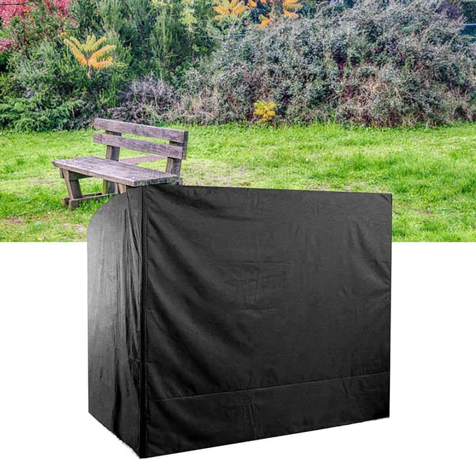 Housse de siège de balançoire de jardin imperméable pour hamac de cour extérieure, auvent anti-poussière noir noir