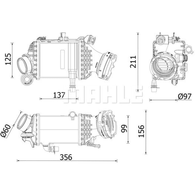 InlaatluchtRadiator MAHLE CI 659 000P