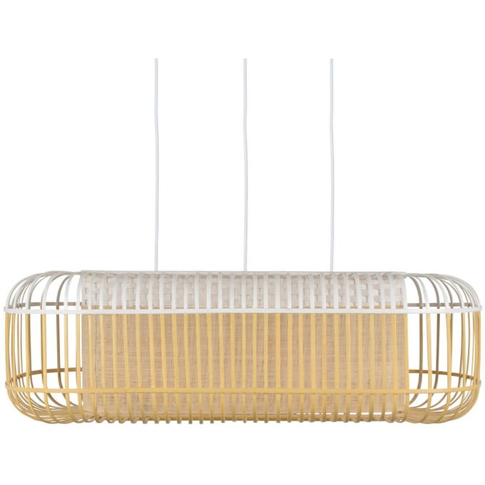 Forestier Bamboe oval L hanger Naturel wit