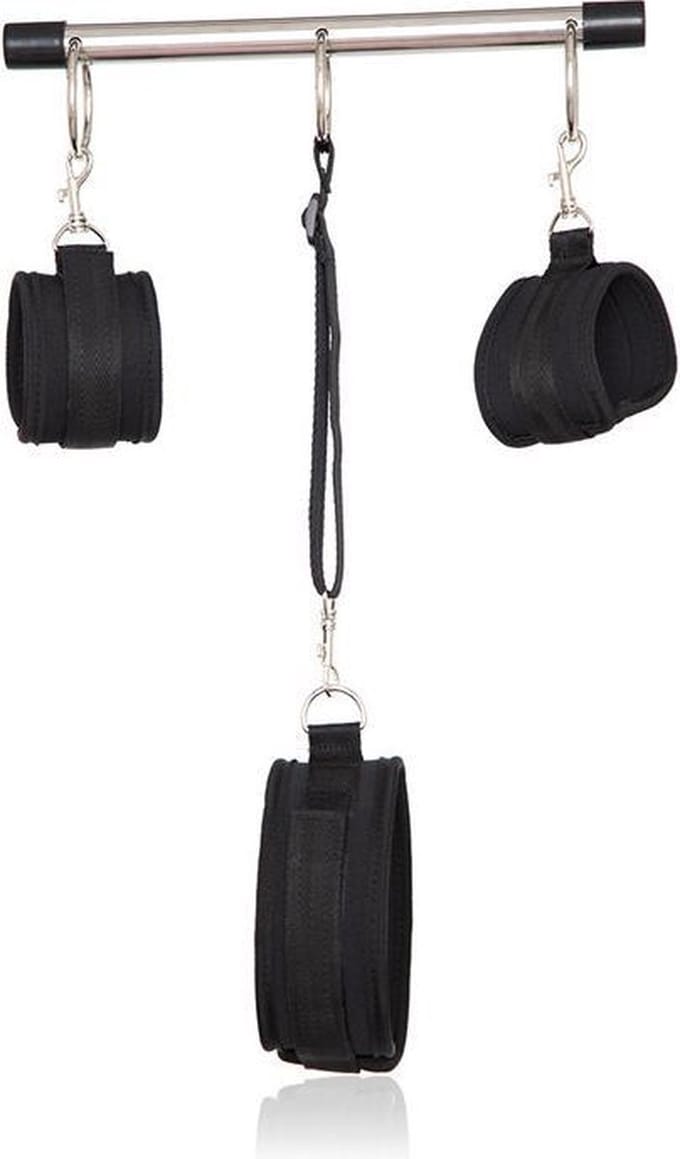 BDSM spreader bar / spreidstang verstelbaar met 2 hand, 2 enkel en 1 nekboeien Cimejo®