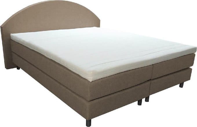 Slaaploods.nl Curve - Boxspring inclusief matras - 160x210 cm - Beige