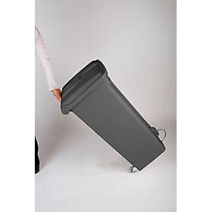 Pedaalemmer van polyetheen 90 l, grijs