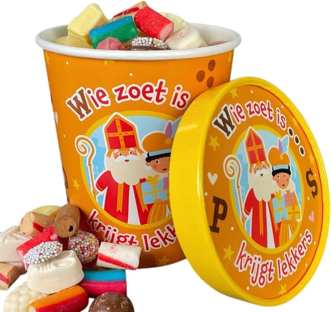 Snoeppot - Sint - Sinterklaas - Candy Bucket - Strooimix - Cadeauverpakking