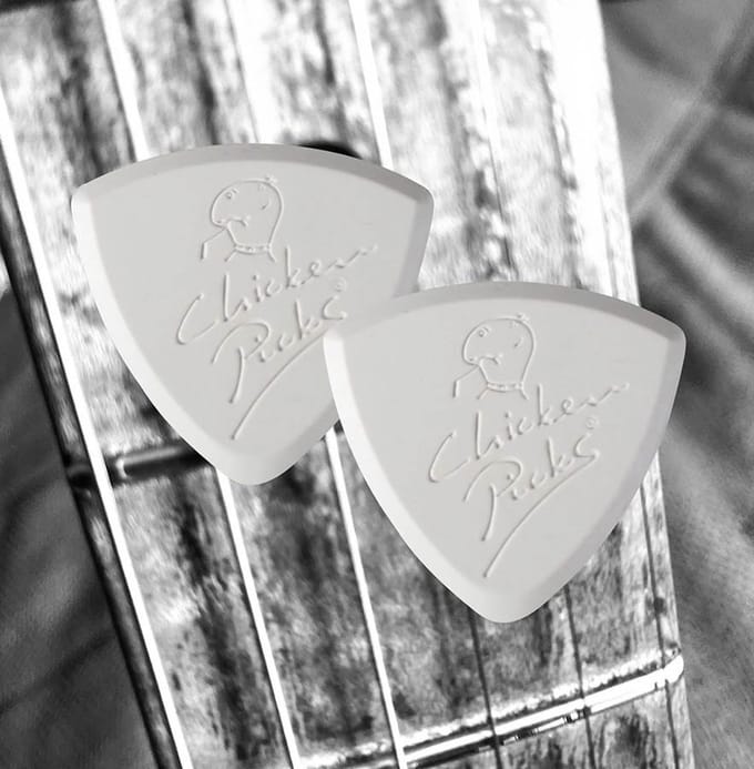 ChickenPicks Bermuda III 2.1mm Gitaarpicks 2-Pack Thermosetting Plastic Directe Toon