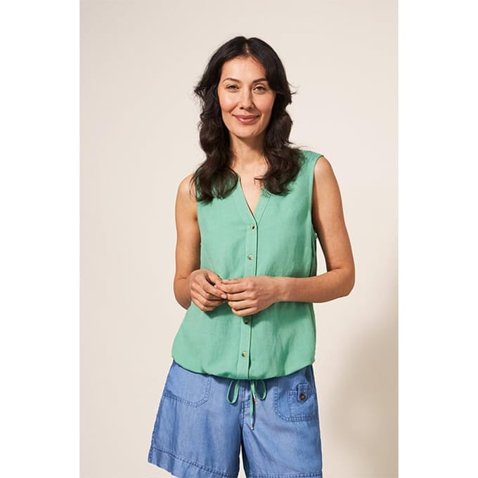White Stuff Ferne Vest Mid Green Größe: 24 | Tanktops Outlet | Damen | Grün