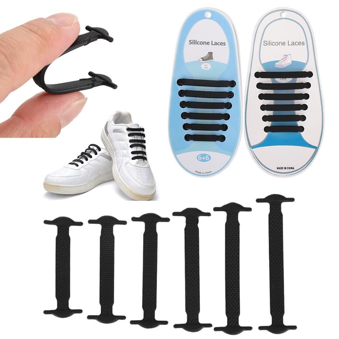 60 stuks Siliconen Luie Schoenveters Elastisch Zonder Strikken Schoenveters Hardlopen Sneakers Schoenveter voor Kind gray