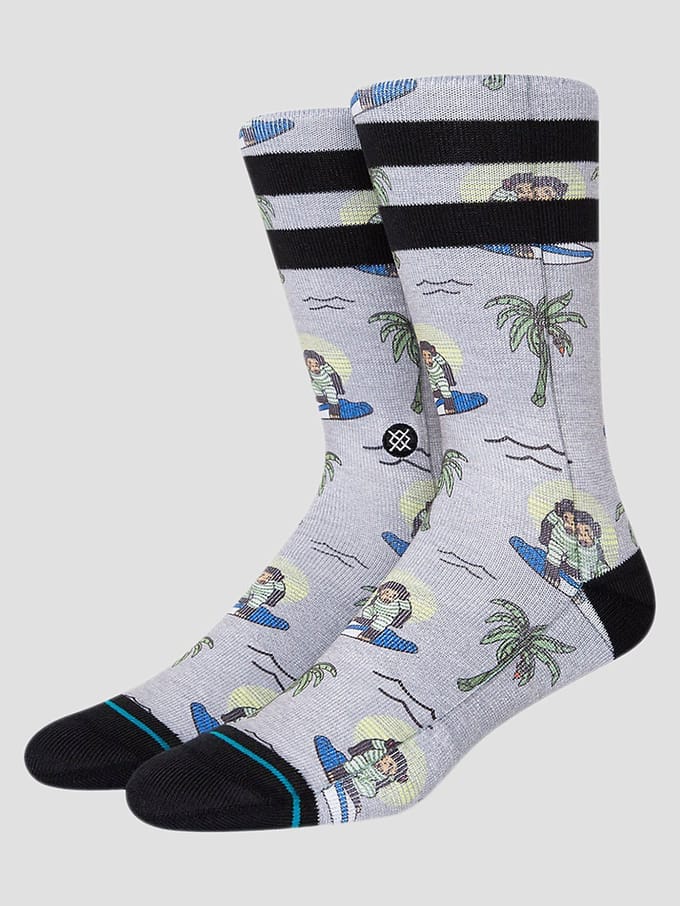 Stance unisex casual sokken surfin monkey crew multi