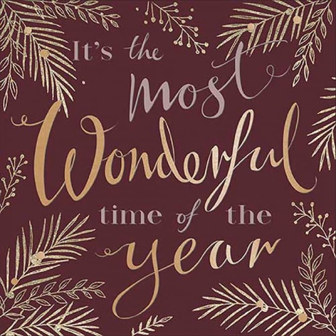 Ambiente -  Servetten - 33 x 33 cm - Wonderful Time Berry - Kerst - Decembermaand