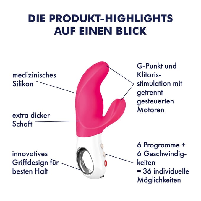 Fun Factory Miss Bi Dual Rabbit Vibrator - Roze & Wit
