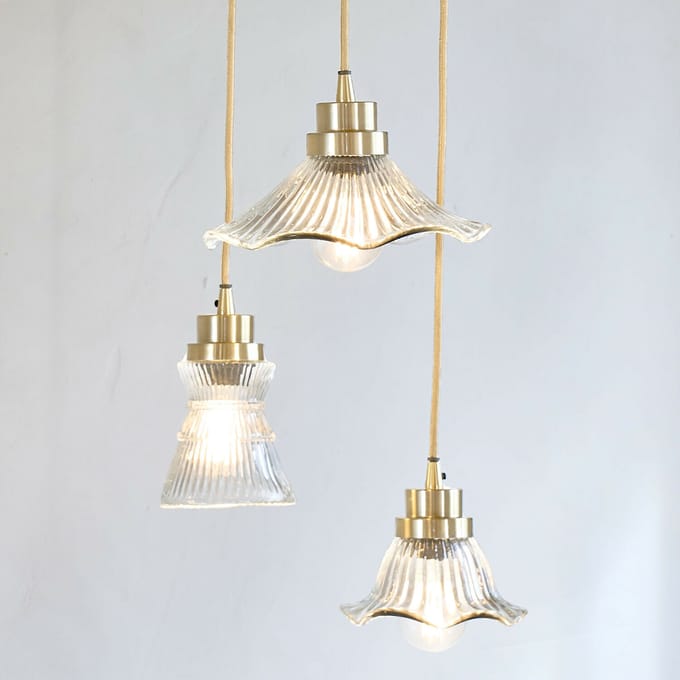 LOBERON Hanglamp Lunaras helder/antiekmessing