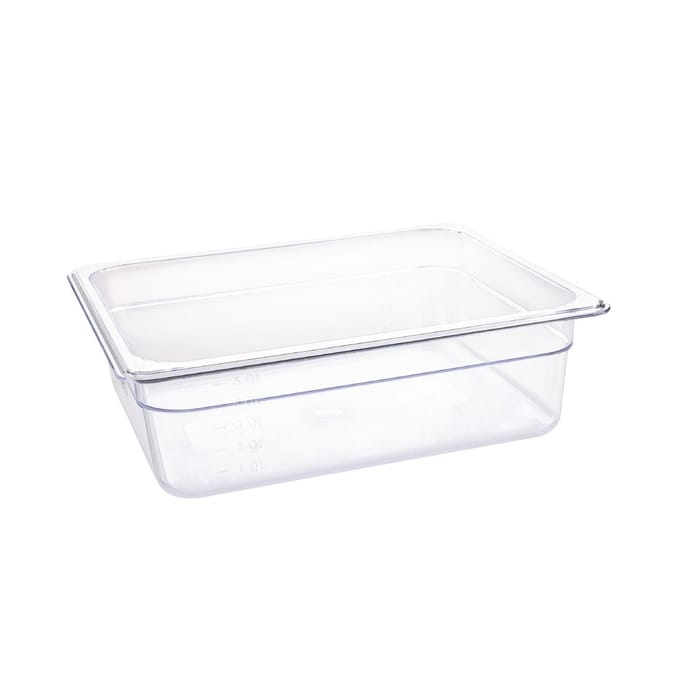 Vogue Polycarbonaat 1/2 GN bak 100 mm transparant