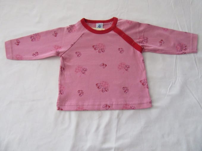 Petit Bateau - T-shirt lange mouw - Meisje - Rose - 1 1aar 74