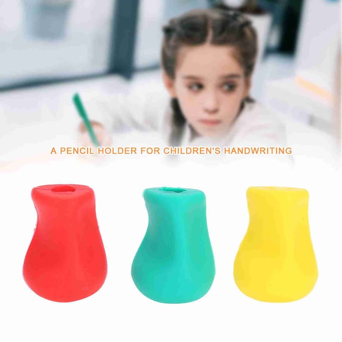 10 stuks Siliconen Potlood Schrijfhouder Ergonomisch Pen Schrijfhulpmiddel voor Kinderen Studenten blue