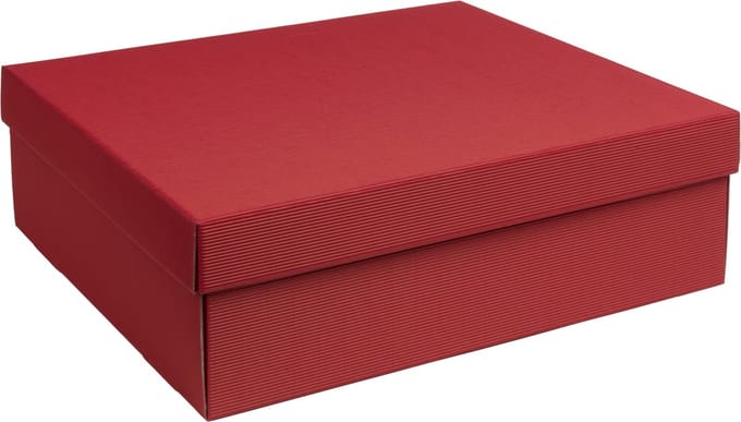 Geschenkdoos met deksel karton ROOD, 45x40x14cm (35 stuks)