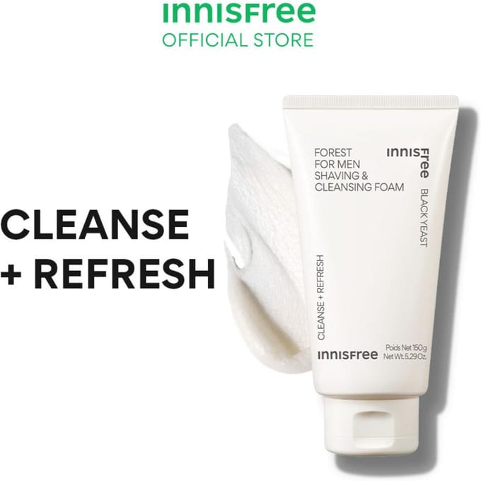 innisfree Forest for Men Shaving & Cleansing Foam 150 gr AUTHENTIC STORE white