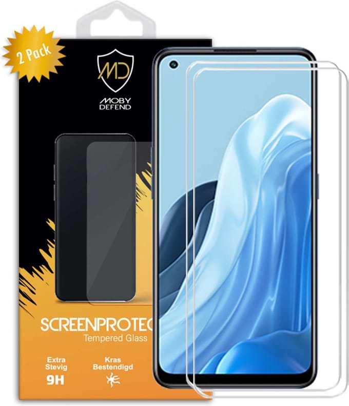 2-Pack MobyDefend Screenprotectors - Geschikt voor Oppo Find X5 Lite - Case-Friendly Screensavers - Gehard Glas
