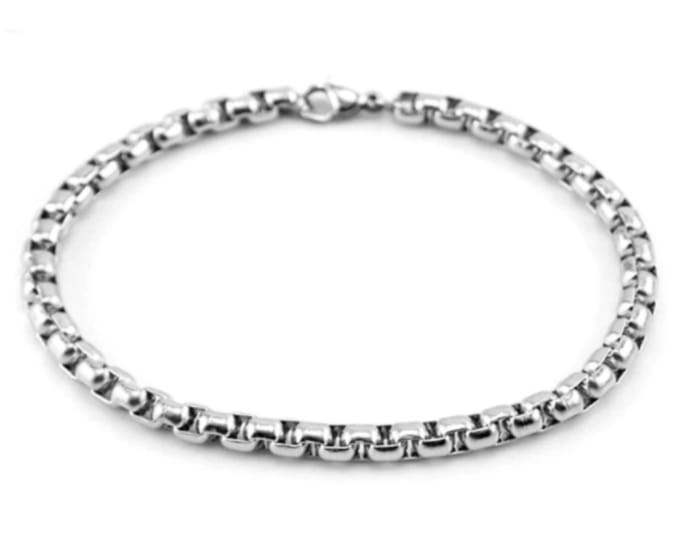 Armband- RVS - zilverkleur- Schakel- 21-24 cm - Charme Bijoux