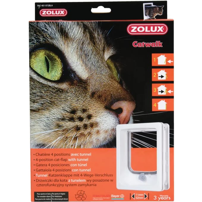 4-positie kattenluik met tunnel Zolux Catwalk