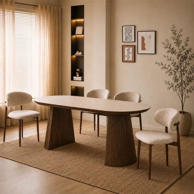 Milton & Oldbrook Eettafel 200 cm Zahara Walnootlook