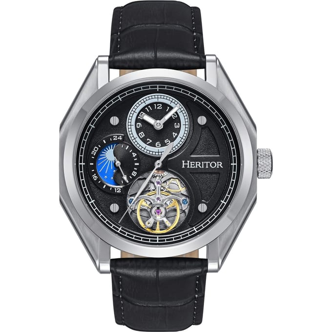 Heritor Automatic Antoni Horloge met Leren Band