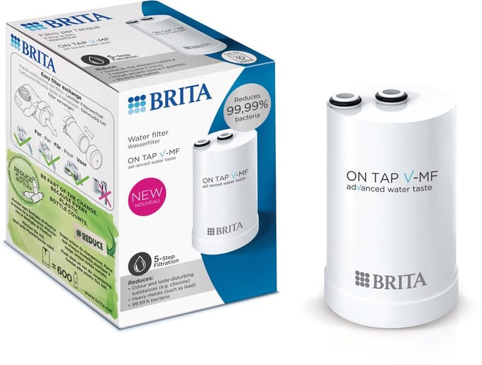 BRITA ON TAP V-filter - 1 filter (600L) - Puur drinkwater, vermindert bacteriën, chloor & lood