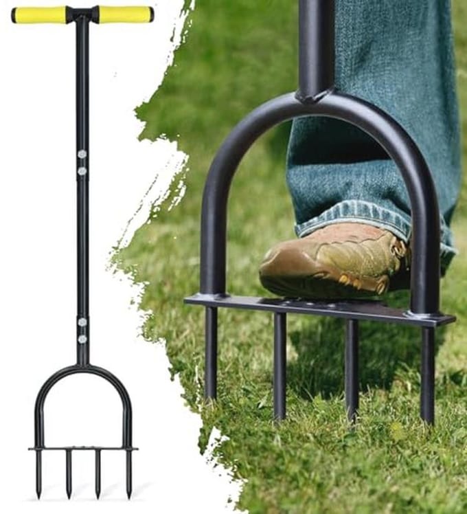 Gazonbeluchter Heavy Duty met Stalen Spikes - Handmatig Tuingereedschap voor Bodemverdichting