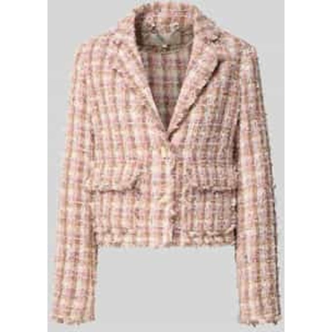 Regular fit blazer met structuurpatroon en klepzakken
