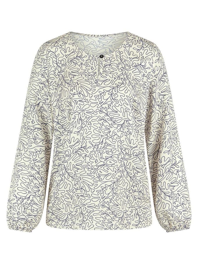 Blouse lange mouwen Van Peter Hahn beige