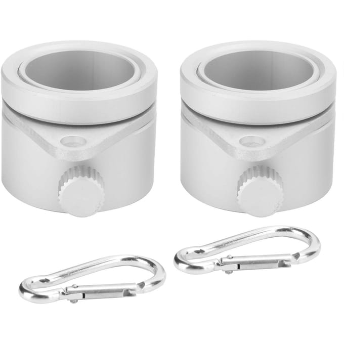 2 Pièces 1 pouce Anneaux de Montage de Mât Rotatifs Alliage d'Aluminium Clip de Mât avec Vis Réglable