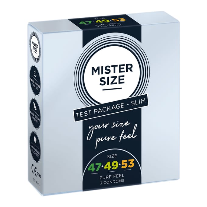 MISTER SIZE Test Box - Condooms - Maattestset 47/49/53 mm - Meerdere maten - Perfecte pasvorm