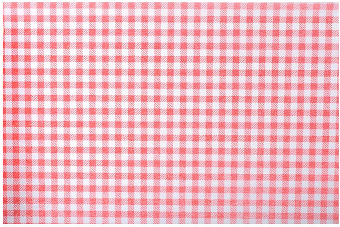 CHAKS - Rood-wit geruite retro tafelloper 28 cm x 5 m