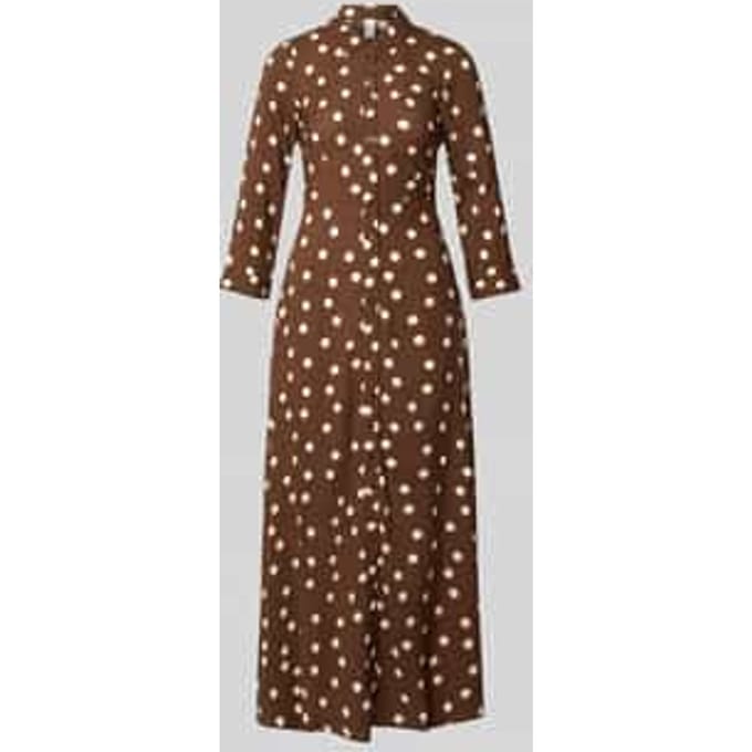Maxi-jurk met doorlopende knoopsluiting