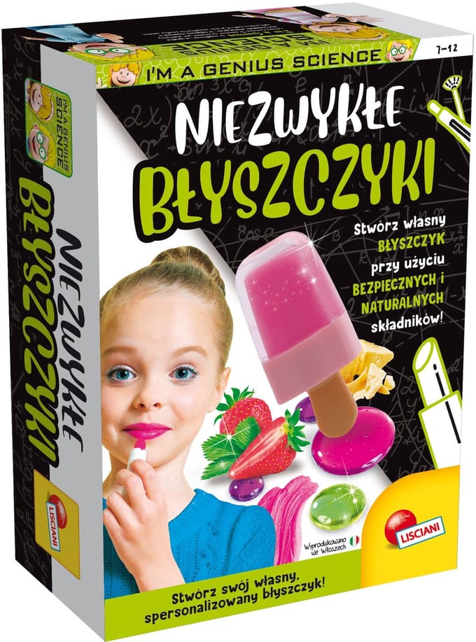 Lisciani I’m Genius – Lipgloss Maker Set – Kleurrijk & Geurend – Natuurlijke Ingrediënten – 7+