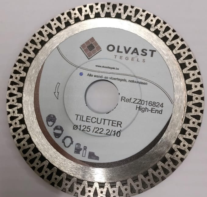 Tegel Diamantschijf / Diamant Slijpschijf - Tile cutter Ø125x22.2