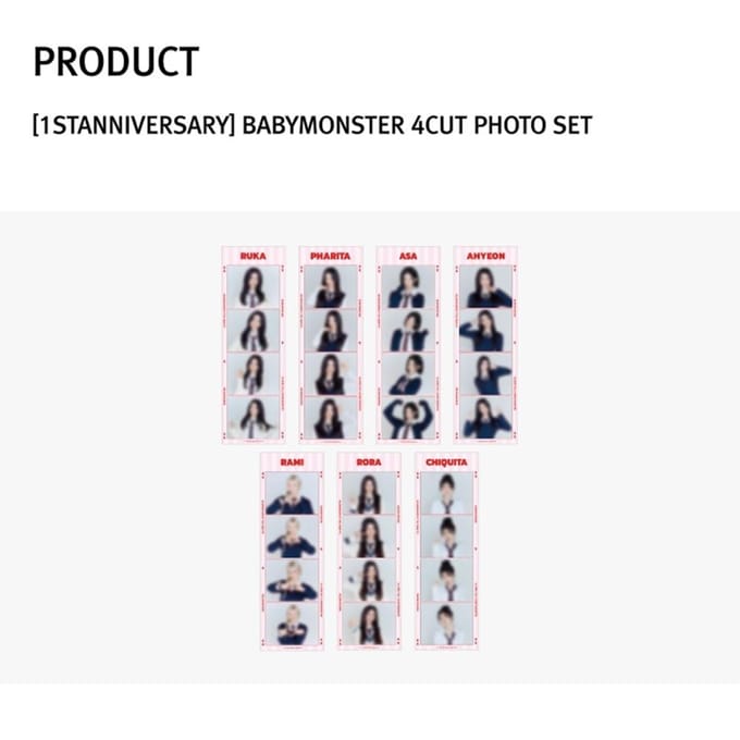[Précommande] BABYMONSTER - Coffret photo 4 coupes 1er anniversaire white