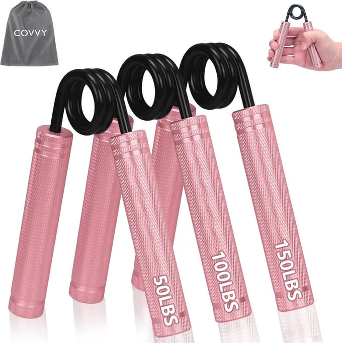 Metalen handgreepversterkerset voor gripkrachttraining - 50, 100, 150 lbs