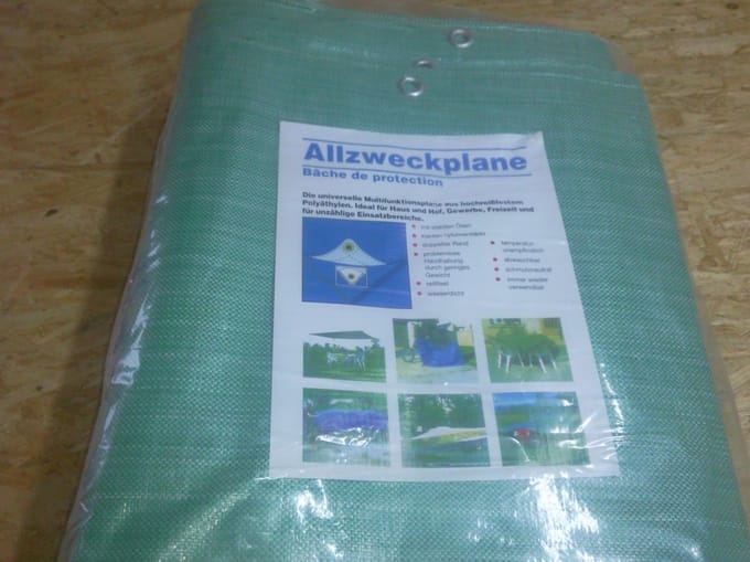 Zeildoek 220 g 5 m x 6 m Afdekzeil Bootafdekking Universeel zeildoek