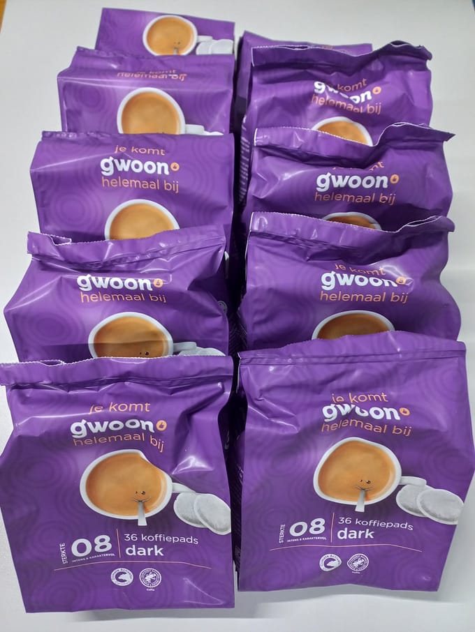 Koffiepads Dark strong G'woon - geschikt voor Senseo ® - multipak 10x 36 stuks