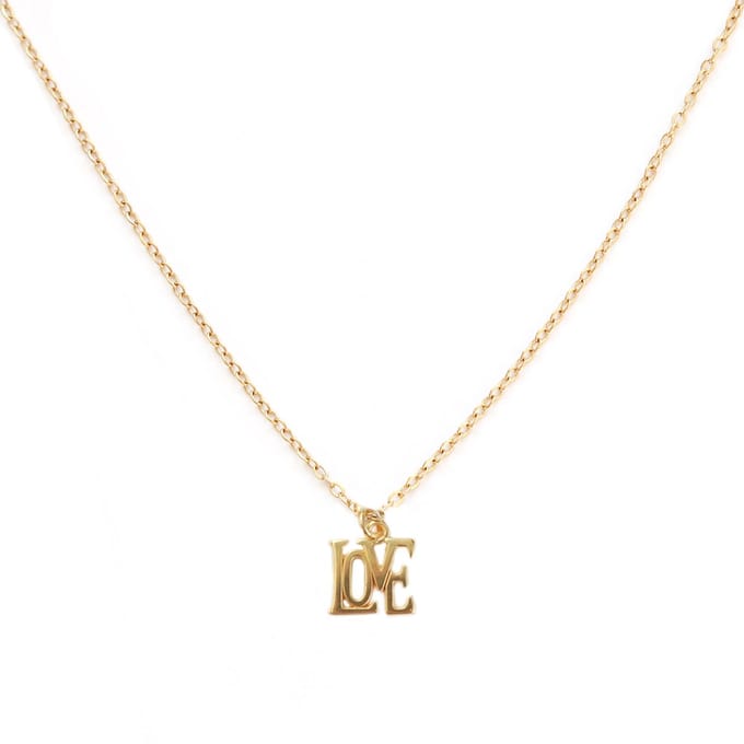 Gouden ketting love letter
