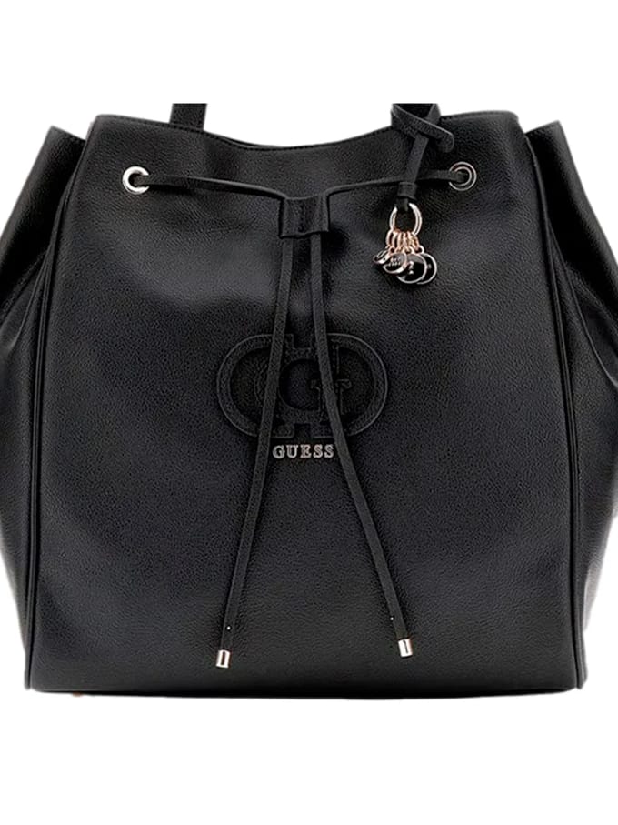 GUESS Schoudertas Shopper Calebra Drawstring Tote Black Zwart
