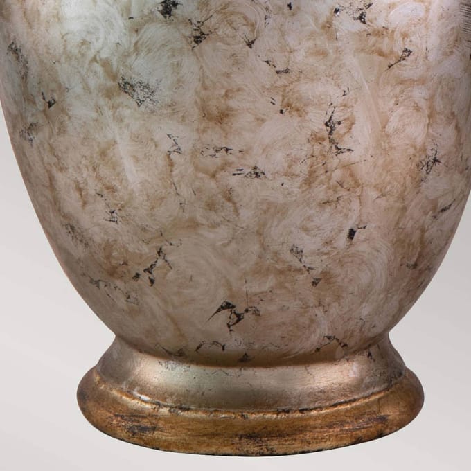 Flambeau LED Tafellamp Jackson | 1X E27 Max 60W | Antiqued Silver with Gold Leaf